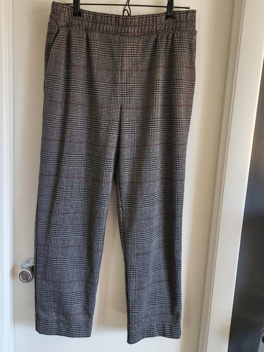 Womens's Gray Glen Plaid Business Sweatpants